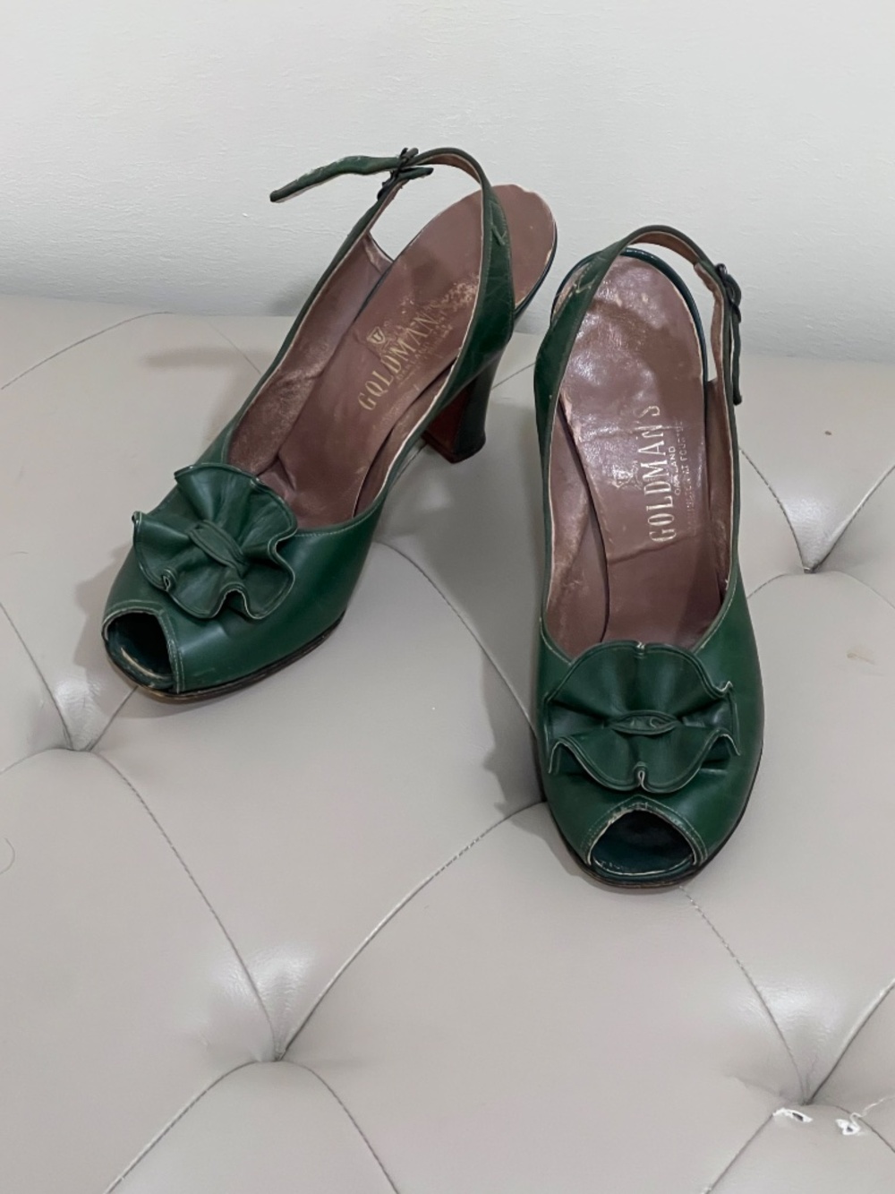 Preview: 1940s 1950s vintage shoes wedges heels - Picture 4 of 6